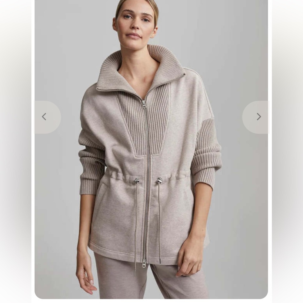 Varley Beige Zip-Up Jacket